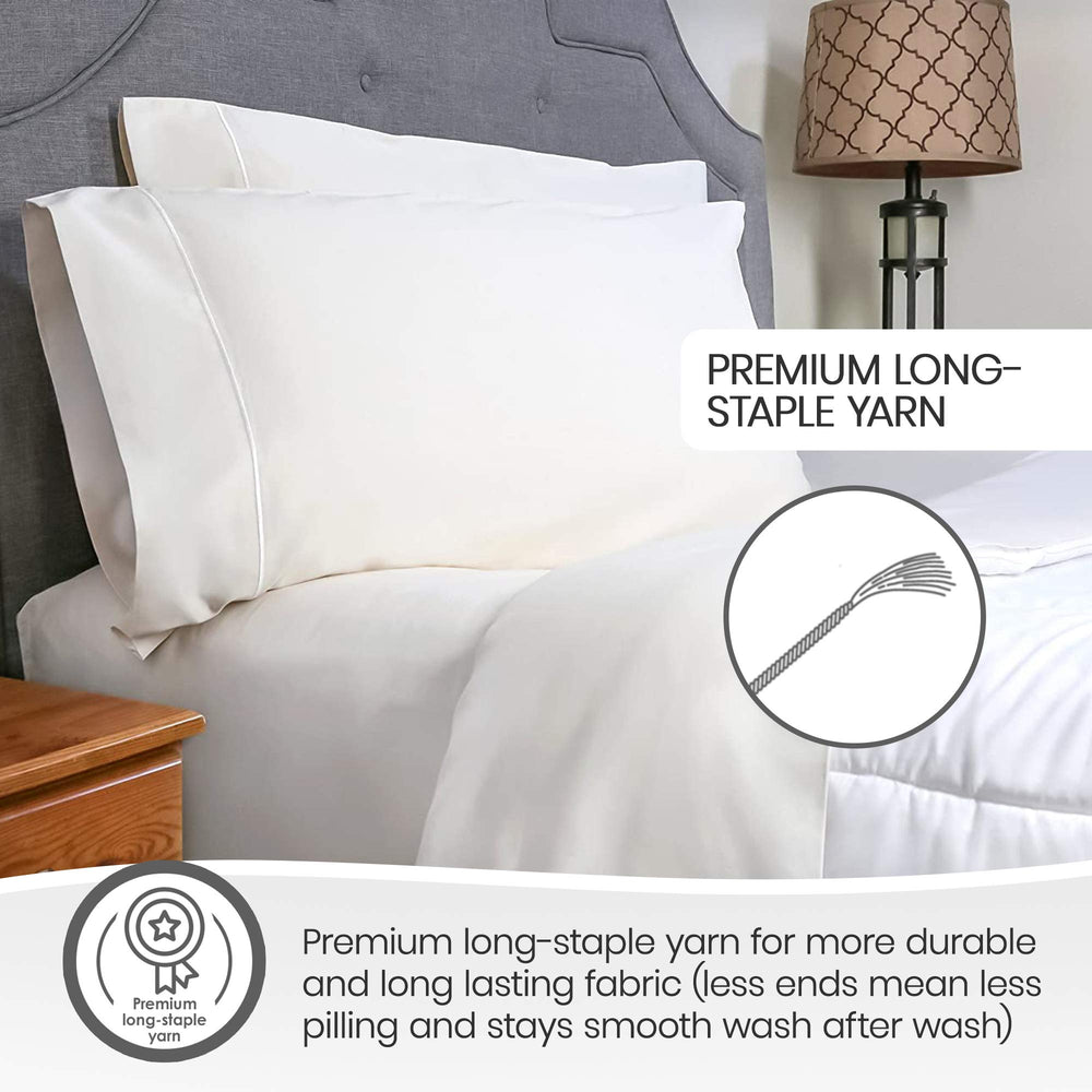 500TC Sateen Fitted Sheet - 100% Organic Cotton - Quahog Bay Bedding