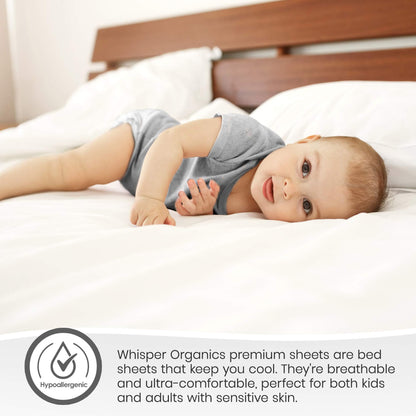 500TC Sateen Fitted Sheet - 100% Organic Cotton - Quahog Bay Bedding