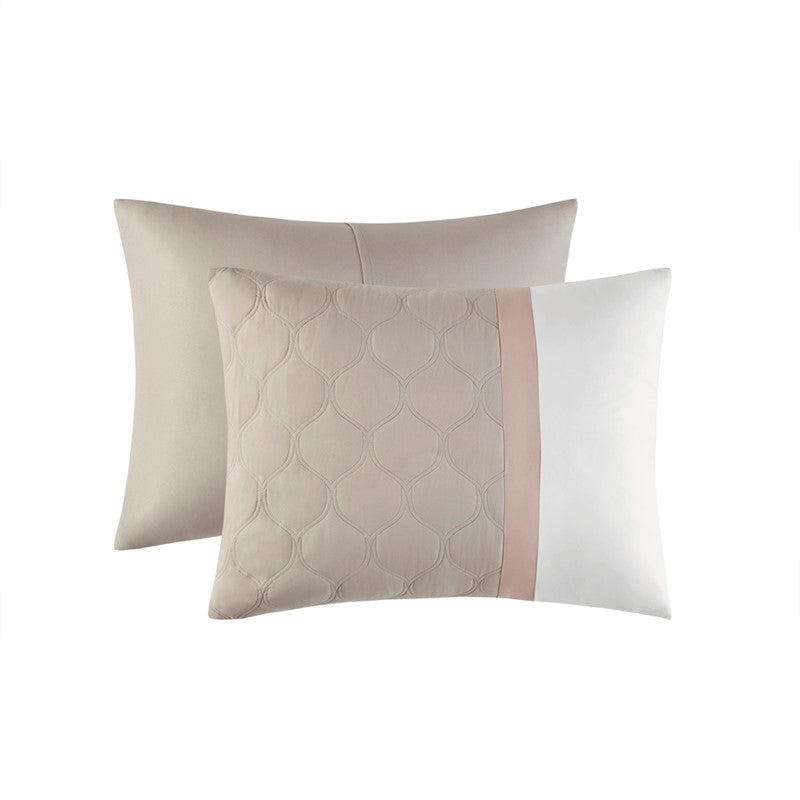 510 Design Shawnee Blue Medallion Comforter Set 8PC Blush - Quahog Bay Bedding