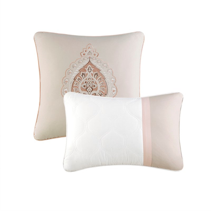 510 Design Shawnee Blue Medallion Comforter Set 8PC Blush - Quahog Bay Bedding