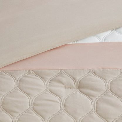 510 Design Shawnee Blue Medallion Comforter Set 8PC Blush - Quahog Bay Bedding