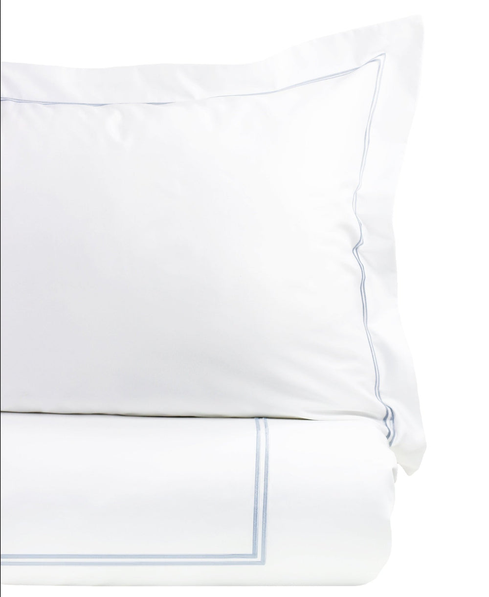 600 Thread Count Double Stripe Embroidered Duvet Set - Quahog Bay Bedding