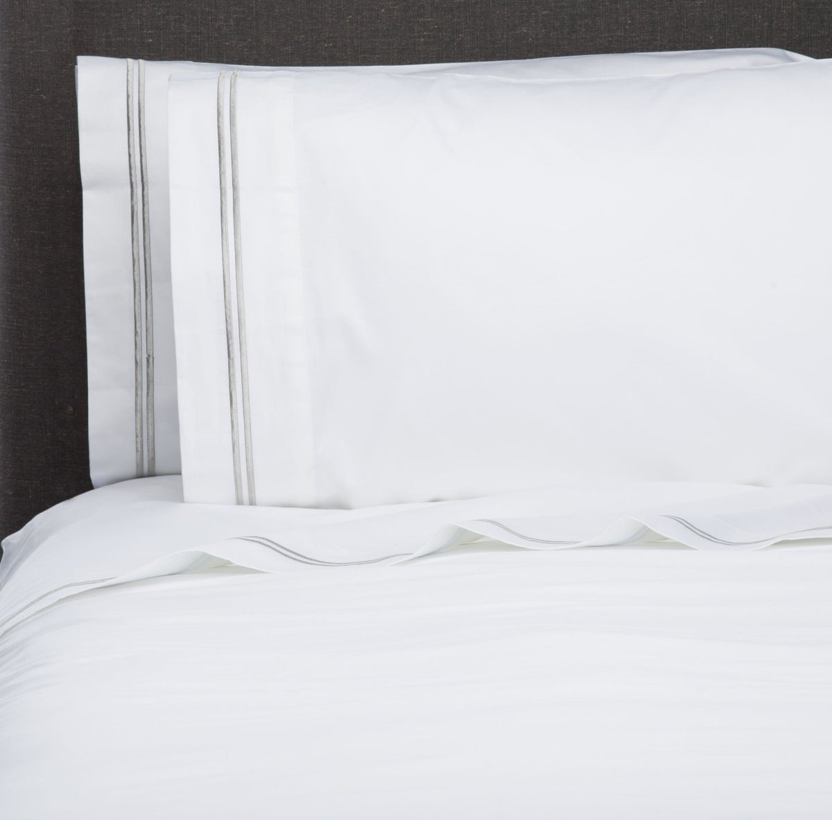 600 Thread Count Double Stripe Embroidered Sheet Set - Quahog Bay Bedding