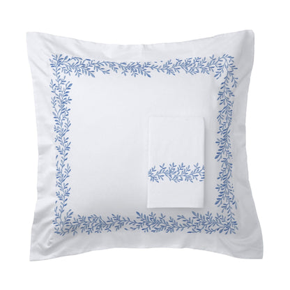 600 Thread Count Floral Vine Embroidered Euro Sham Pairs - Quahog Bay Bedding