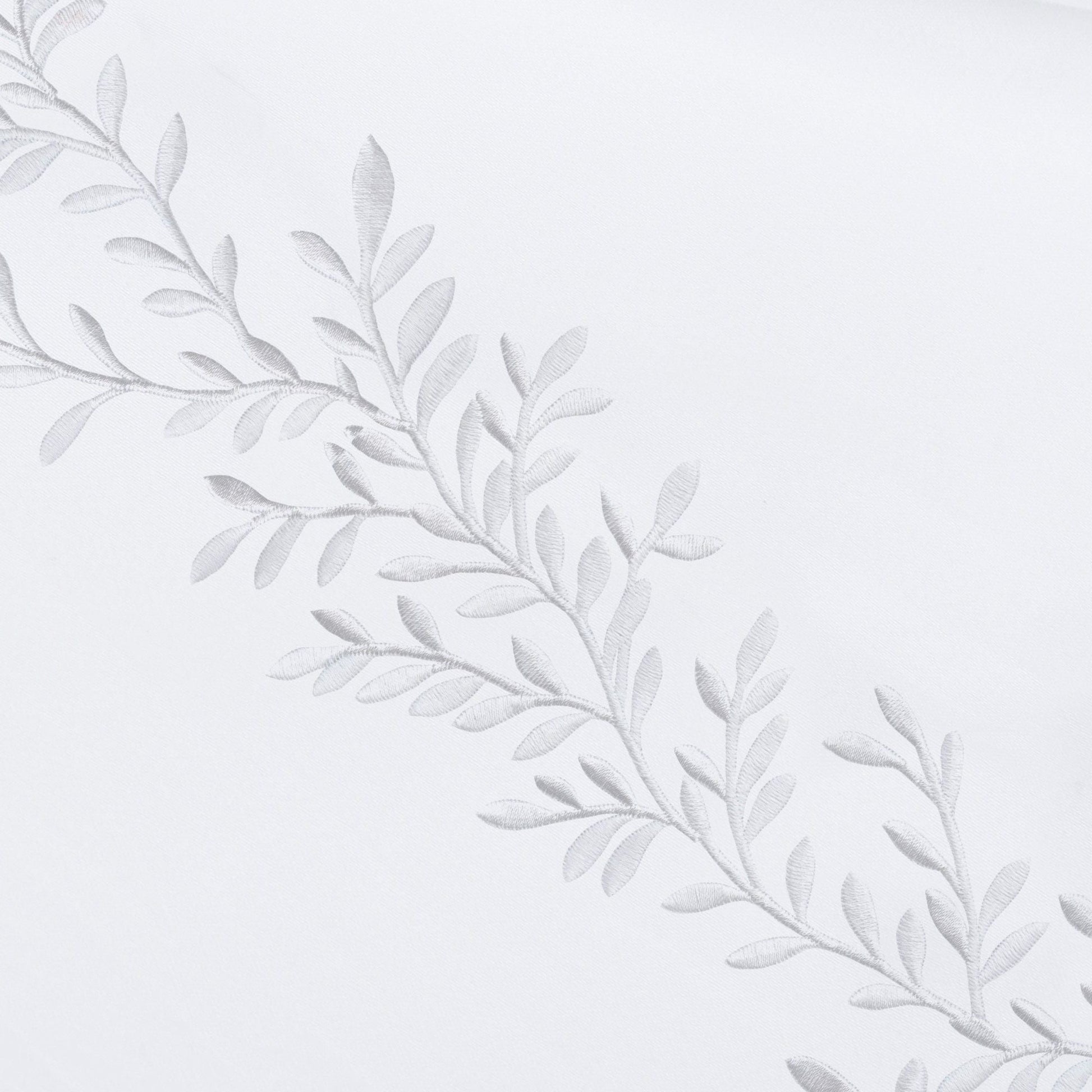 600 Thread Count Floral Vine Embroidered Euro Sham Pairs - Quahog Bay Bedding