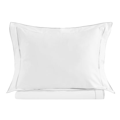 600 Thread Count Framed Sateen Embroidered Cotton Duvet Set - Quahog Bay Bedding
