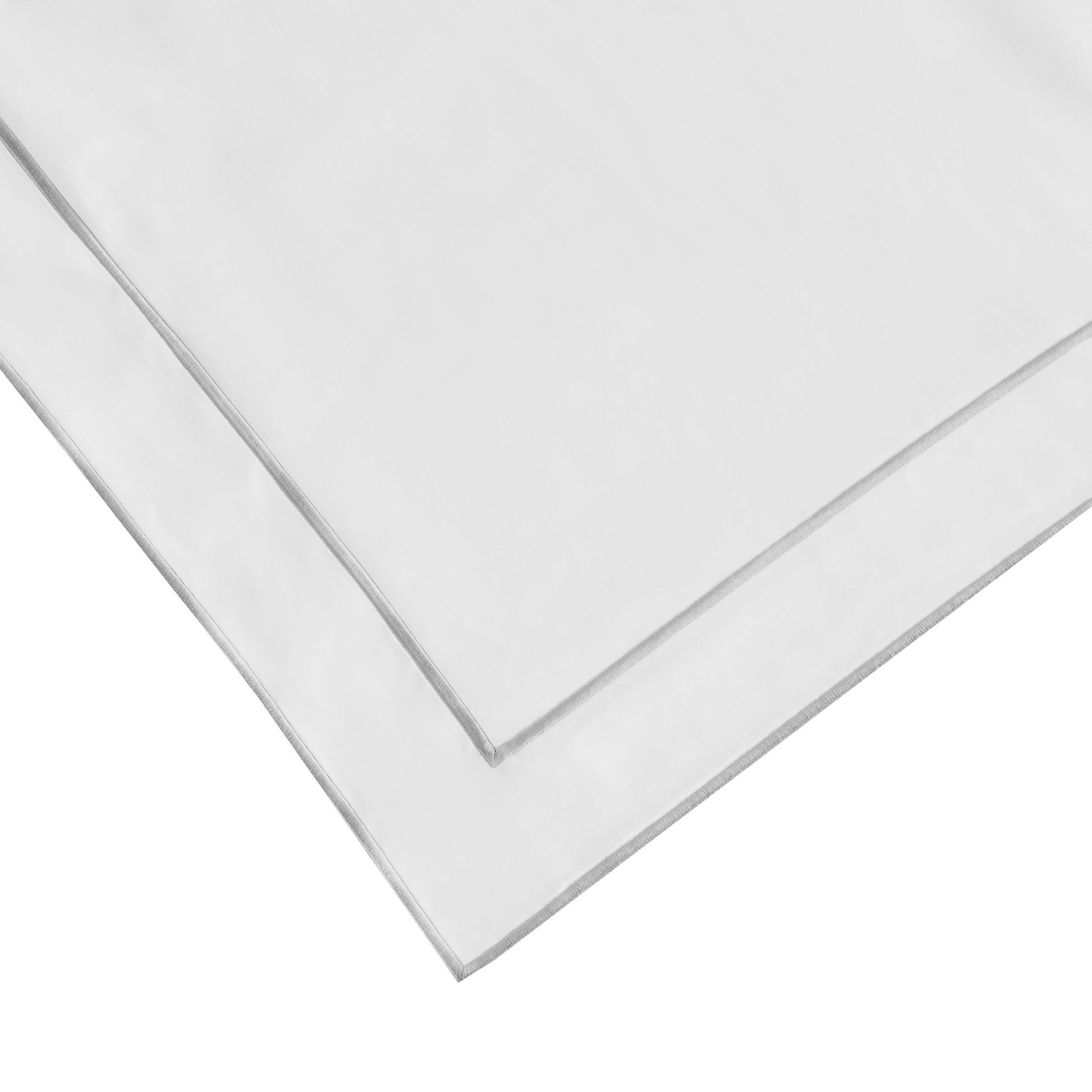 600 Thread Count Framed Sateen Embroidered Cotton Euro Sham Pair - Quahog Bay Bedding