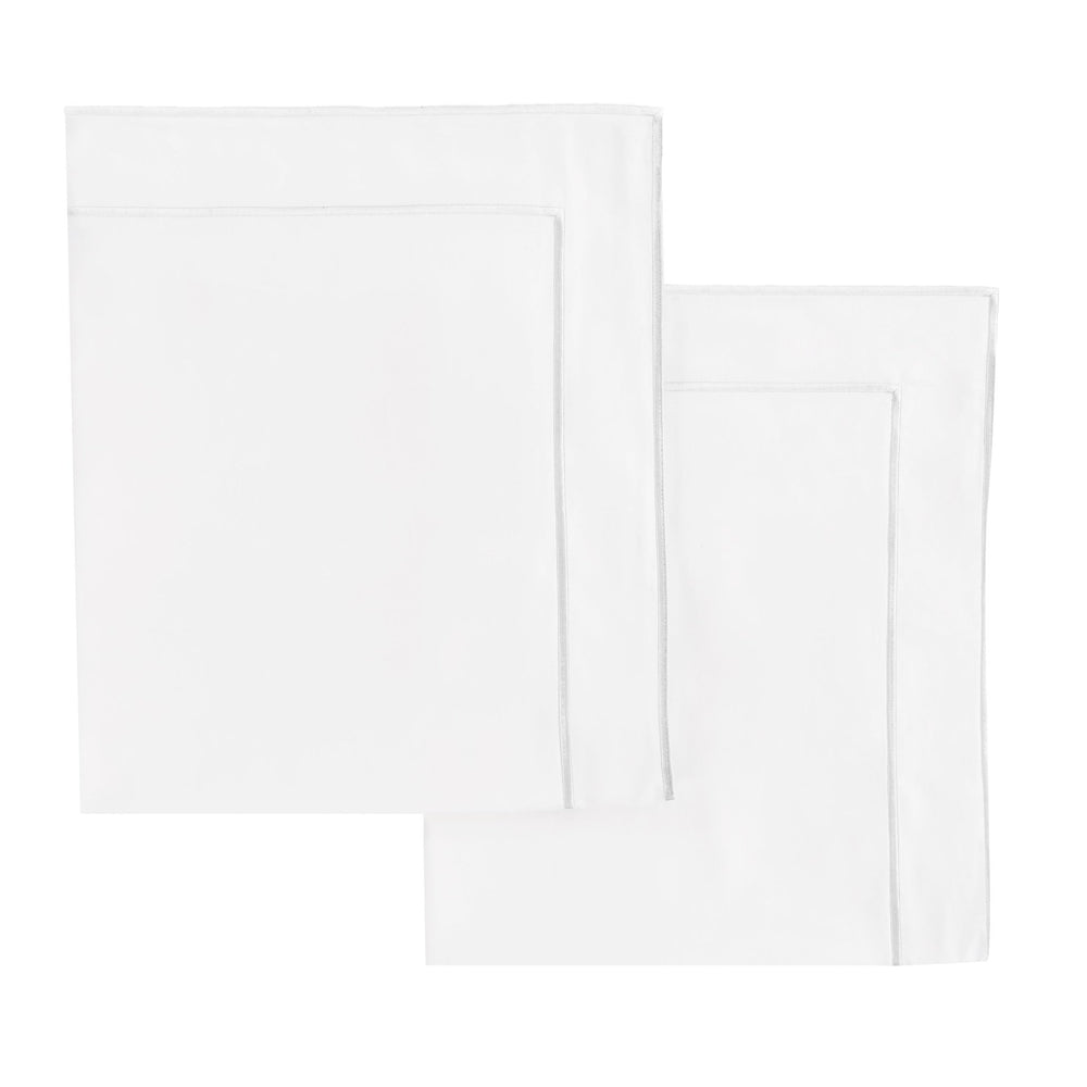 600 Thread Count Framed Sateen Embroidered Cotton Euro Sham Pair - Quahog Bay Bedding