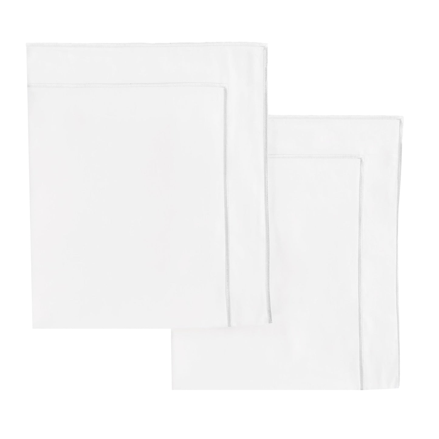 600 Thread Count Framed Sateen Embroidered Cotton Euro Sham Pair - Quahog Bay Bedding