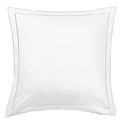 600 Thread Count Framed Sateen Embroidered Cotton Euro Sham Pair - Quahog Bay Bedding