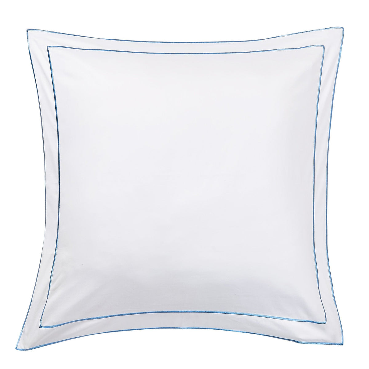 600 Thread Count Framed Sateen Embroidered Cotton Euro Sham Pair - Quahog Bay Bedding