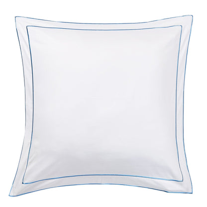 600 Thread Count Framed Sateen Embroidered Cotton Euro Sham Pair - Quahog Bay Bedding