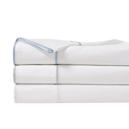 600 Thread Count Framed Sateen Embroidered Cotton Euro Sham Pair - Quahog Bay Bedding