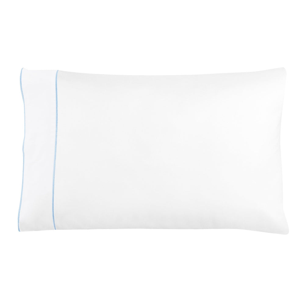 600 Thread Count Framed Sateen Embroidered Cotton Pillowcase Pair - Quahog Bay Bedding