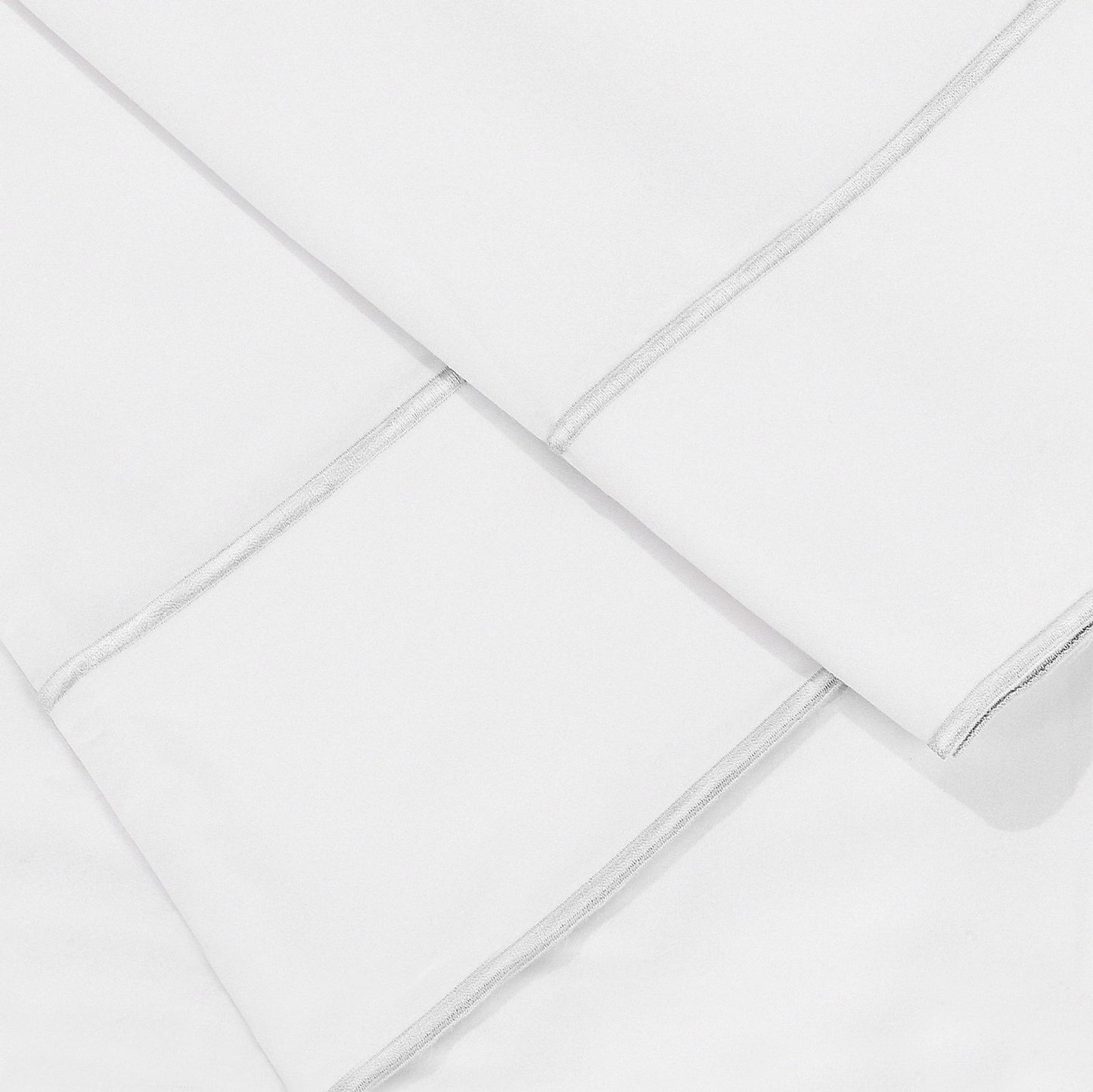 600 Thread Count Framed Sateen Embroidered Cotton Pillowcase Pair - Quahog Bay Bedding
