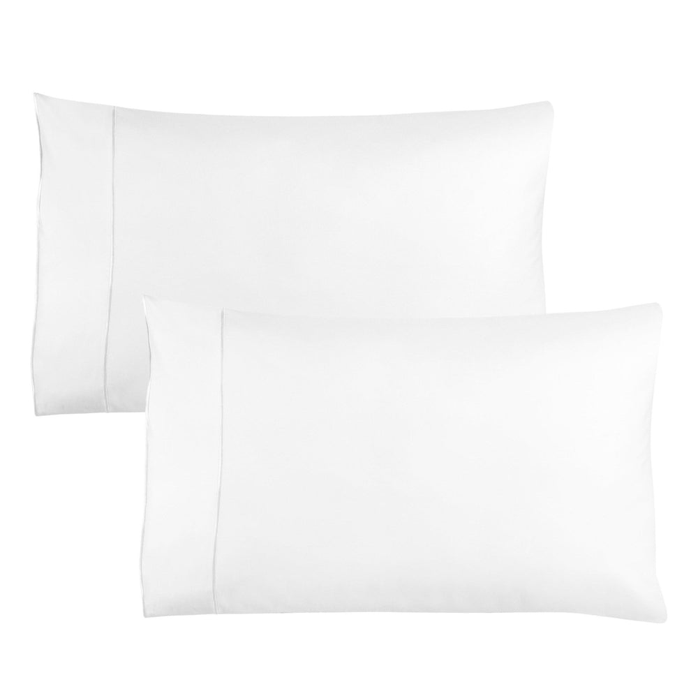 600 Thread Count Framed Sateen Embroidered Cotton Pillowcase Pair - Quahog Bay Bedding