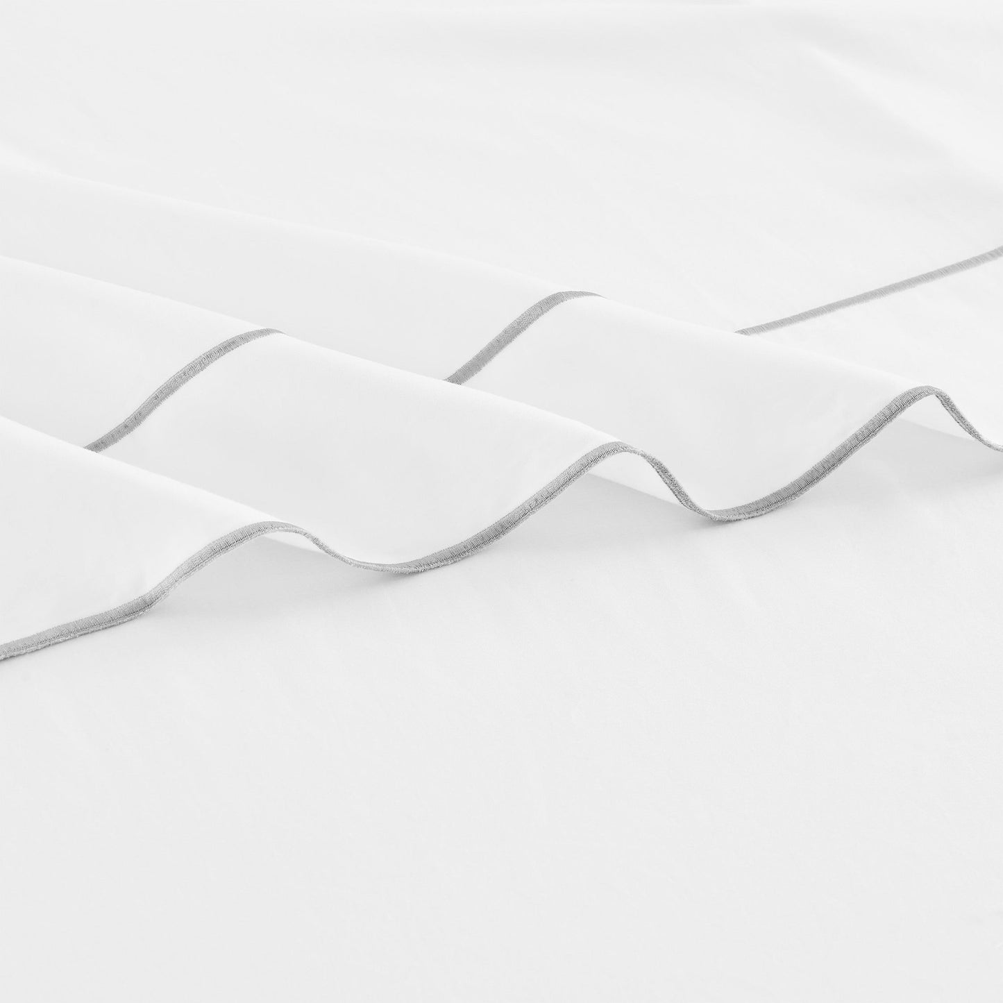 600 Thread Count Framed Sateen Embroidered Cotton Pillowcase Pair - Quahog Bay Bedding