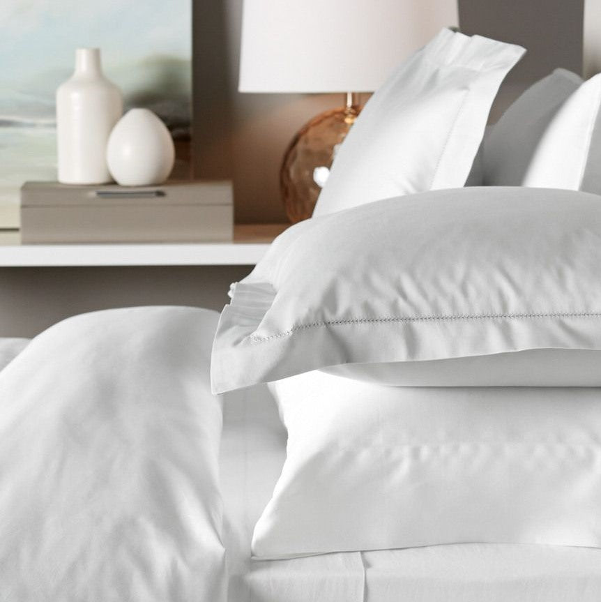 600 Thread Count Hemstitch Euro Pillow Sham Pair - Quahog Bay Bedding