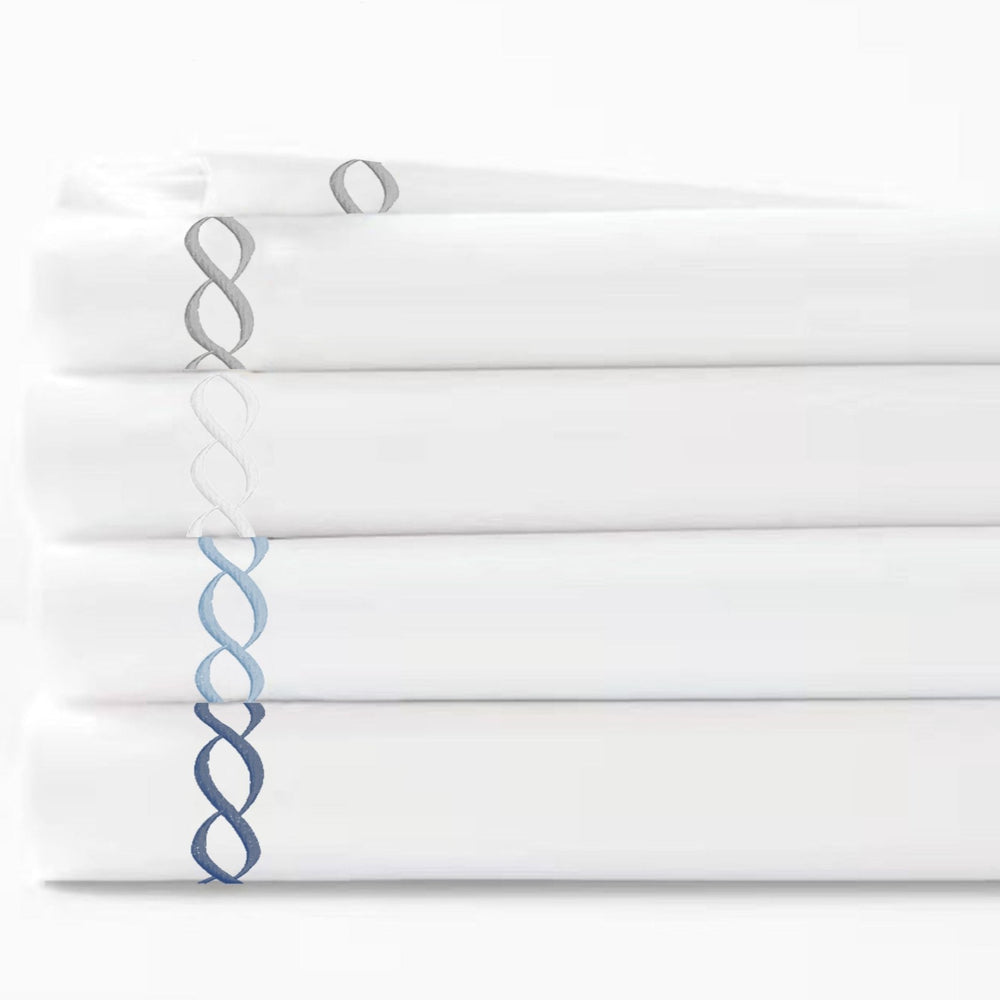 600 Thread Count Rope Embroidered Euro Sham Pairs - Quahog Bay Bedding