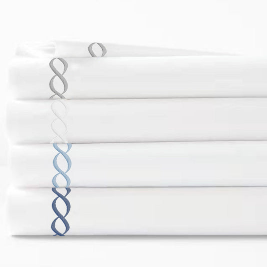 600 Thread Count Rope Embroidered Euro Sham Pairs - Quahog Bay Bedding