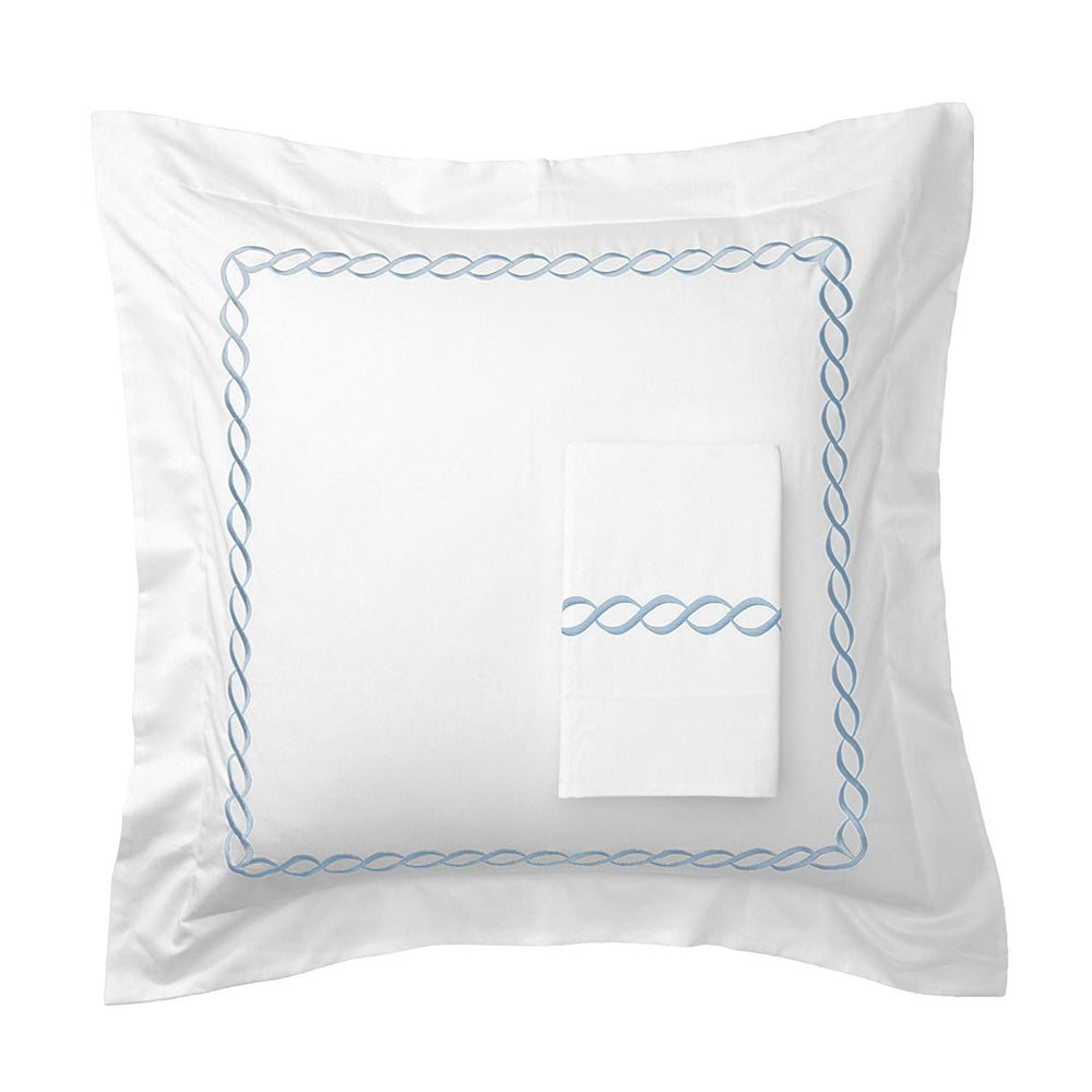 600 Thread Count Rope Embroidered Euro Sham Pairs - Quahog Bay Bedding