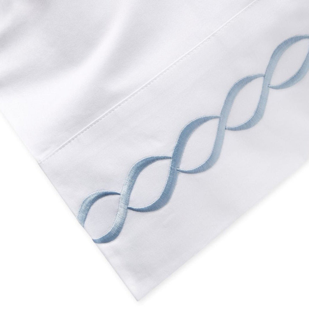 600 Thread Count Rope Embroidered Pillowcase Pair - Quahog Bay Bedding