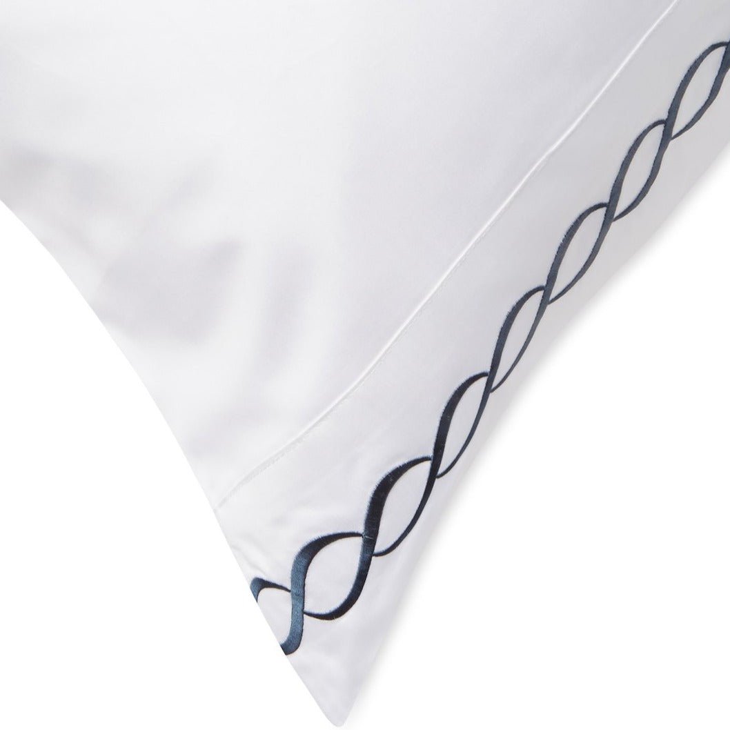 600 Thread Count Rope Embroidered Pillowcase Pair - Quahog Bay Bedding