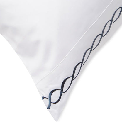 600 Thread Count Rope Embroidered Pillowcase Pair - Quahog Bay Bedding