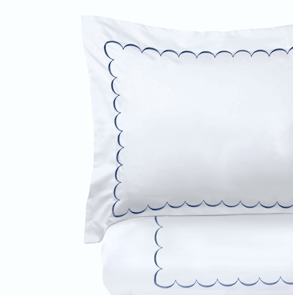 600 Thread Count Scallop Embroidered Duvet Set - Quahog Bay Bedding