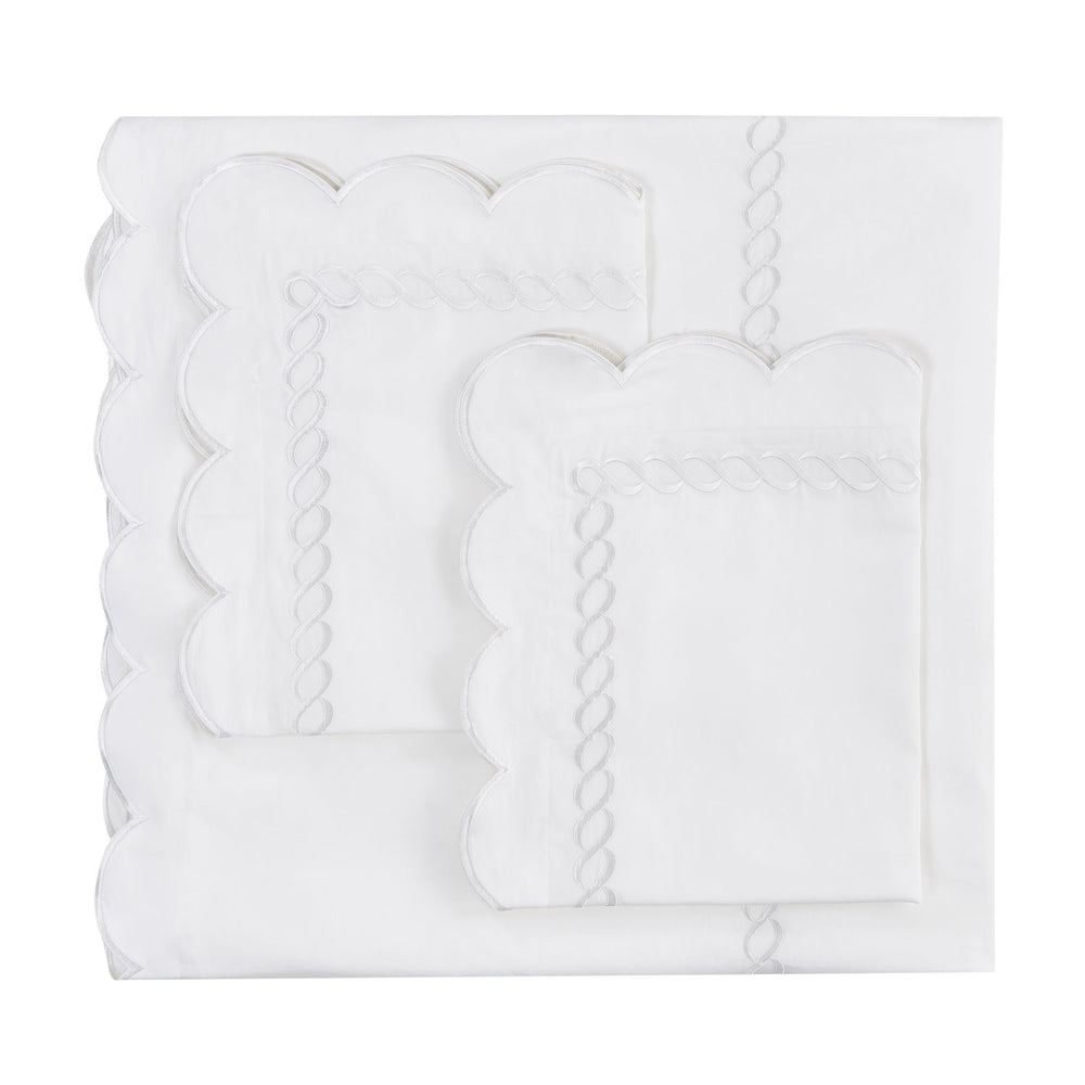 600 Thread Count Scallop Rope Embroidered Cotton Duvet Set - Quahog Bay Bedding