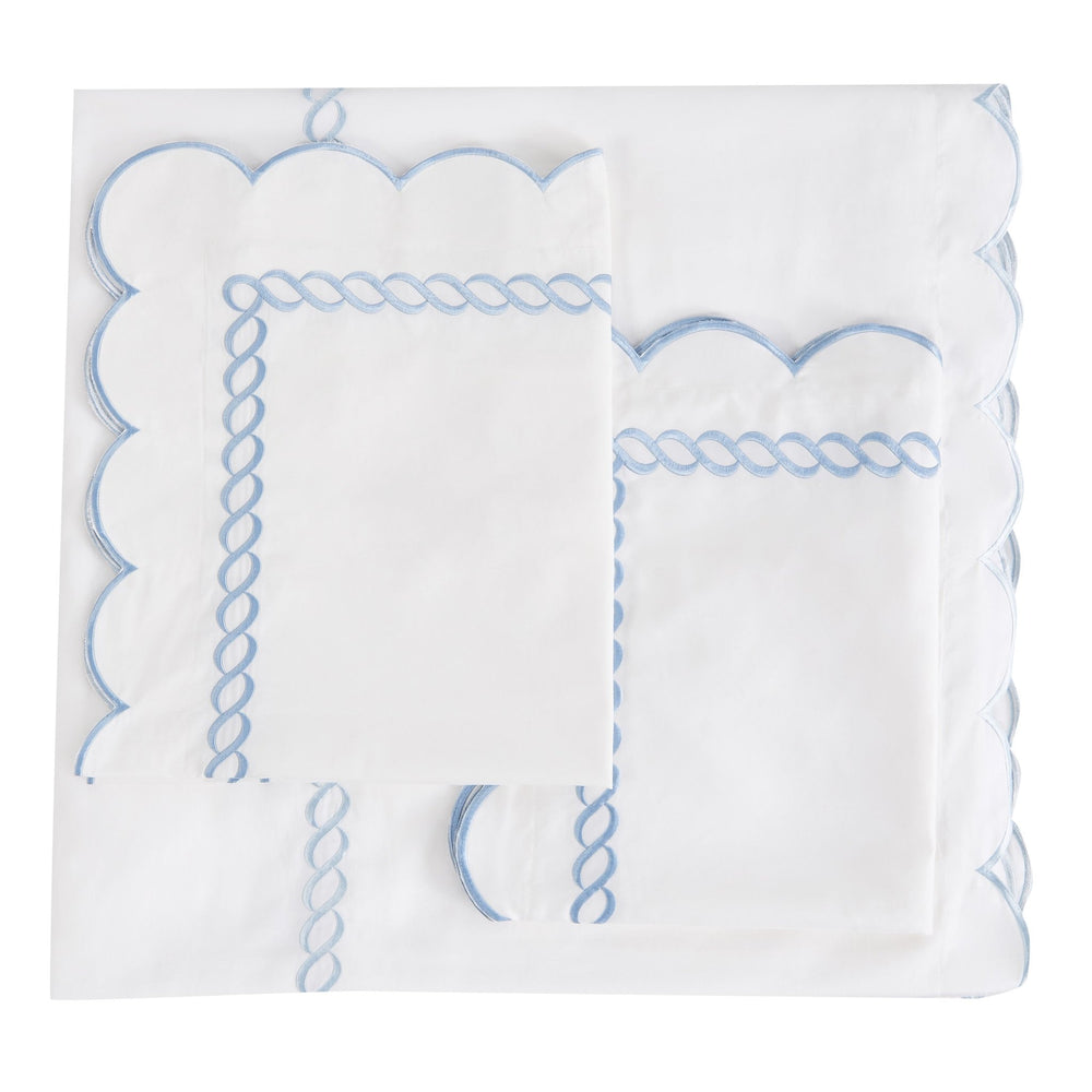 600 Thread Count Scallop Rope Embroidered Cotton Duvet Set - Quahog Bay Bedding