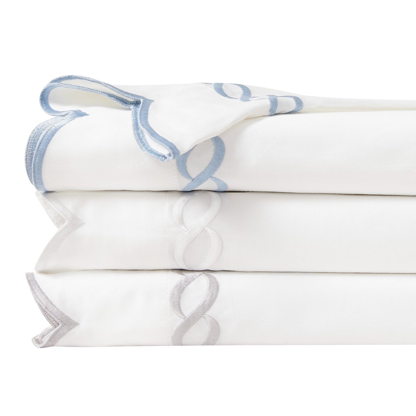 600 Thread Count Scallop Rope Embroidered Cotton Duvet Set - Quahog Bay Bedding