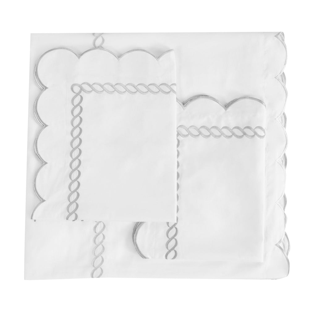 600 Thread Count Scallop Rope Embroidered Cotton Duvet Set - Quahog Bay Bedding