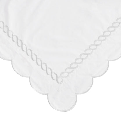 600 Thread Count Scallop Rope Embroidered Cotton Duvet Set - Quahog Bay Bedding