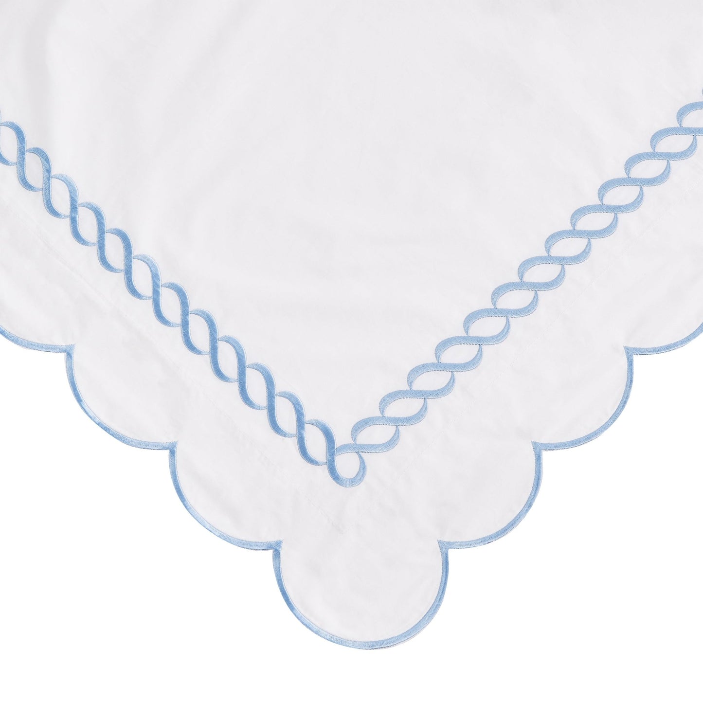600 Thread Count Scallop Rope Embroidered Cotton Duvet Set - Quahog Bay Bedding