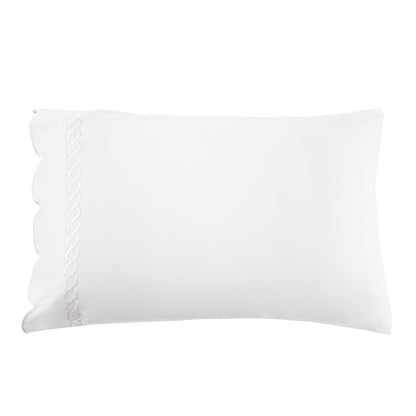 600 Thread Count Scallop Rope Embroidered Cotton Sheet Set - Quahog Bay Bedding