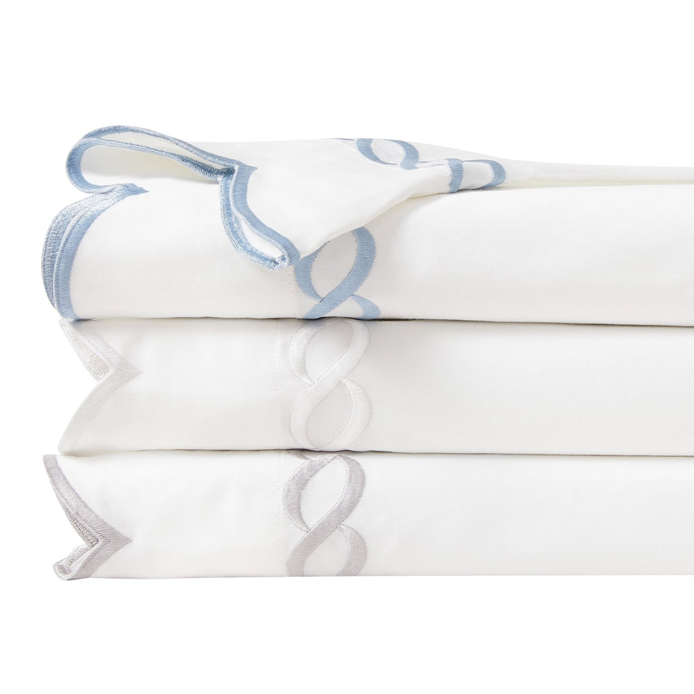 600 Thread Count Scallop Rope Embroidered Cotton Sheet Set - Quahog Bay Bedding