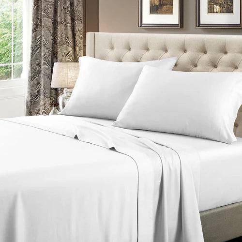600TC 100% Cotton 22 Inch Depth Sheets With Thick Corner Straps - Quahog Bay Bedding