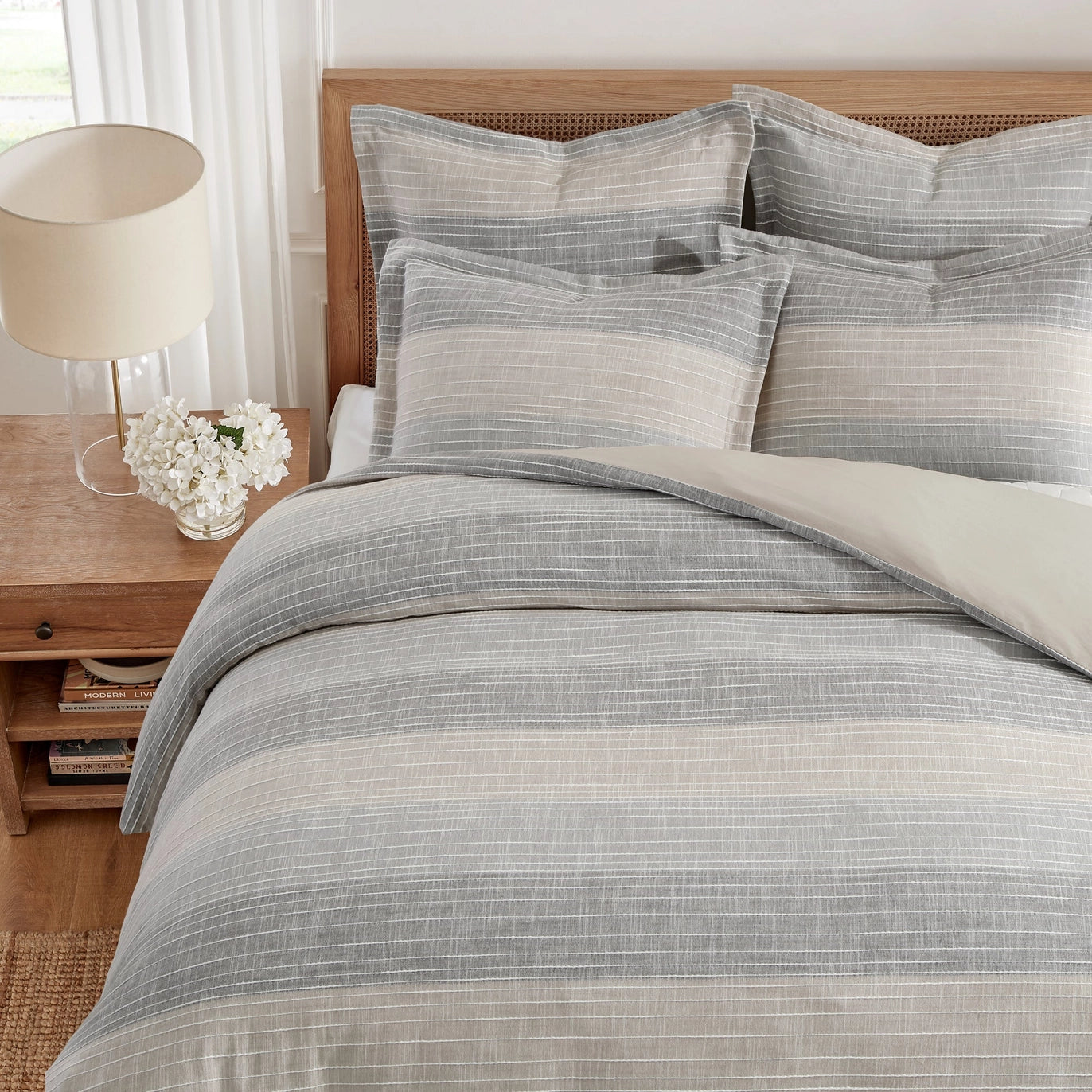 Sand Stripes Euro Shams Nautical Pillow Shams