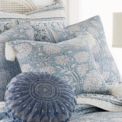 Adare Blue Tassel Pillow