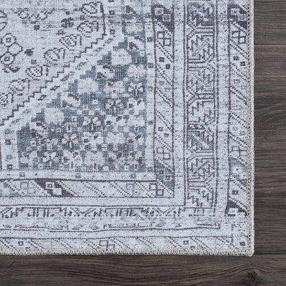 Barny Gray Flat Pile Washable Rug
