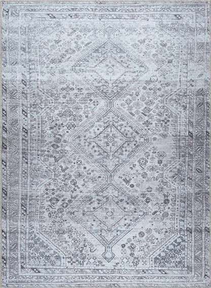 Barny Gray Flat Pile Washable Rug