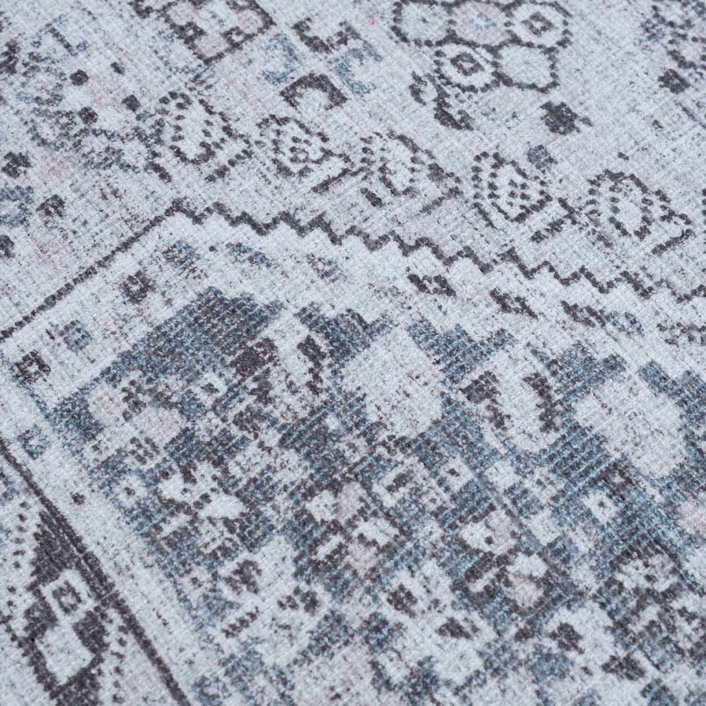Barny Gray Flat Pile Washable Rug