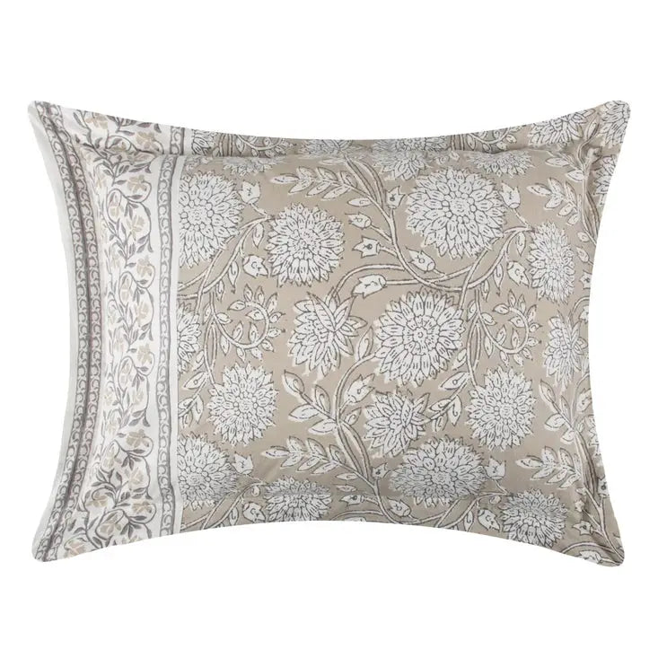 Adare Coastal Floral Duvet Cover Set - Taupe