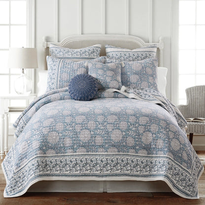 Adare Coastal Quilt Set - Blue
