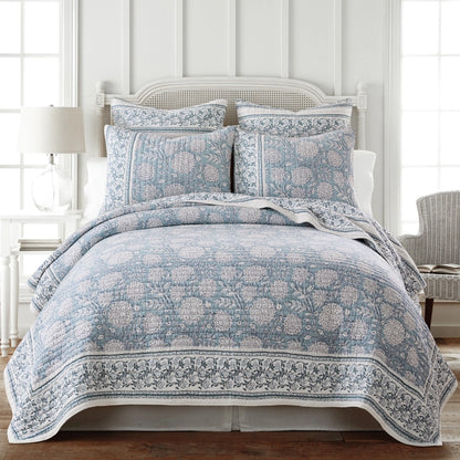 Adare Coastal Quilt Set - Blue