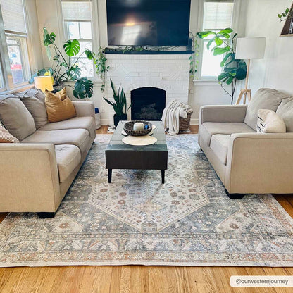 Afya Flat Pile Washable Rug