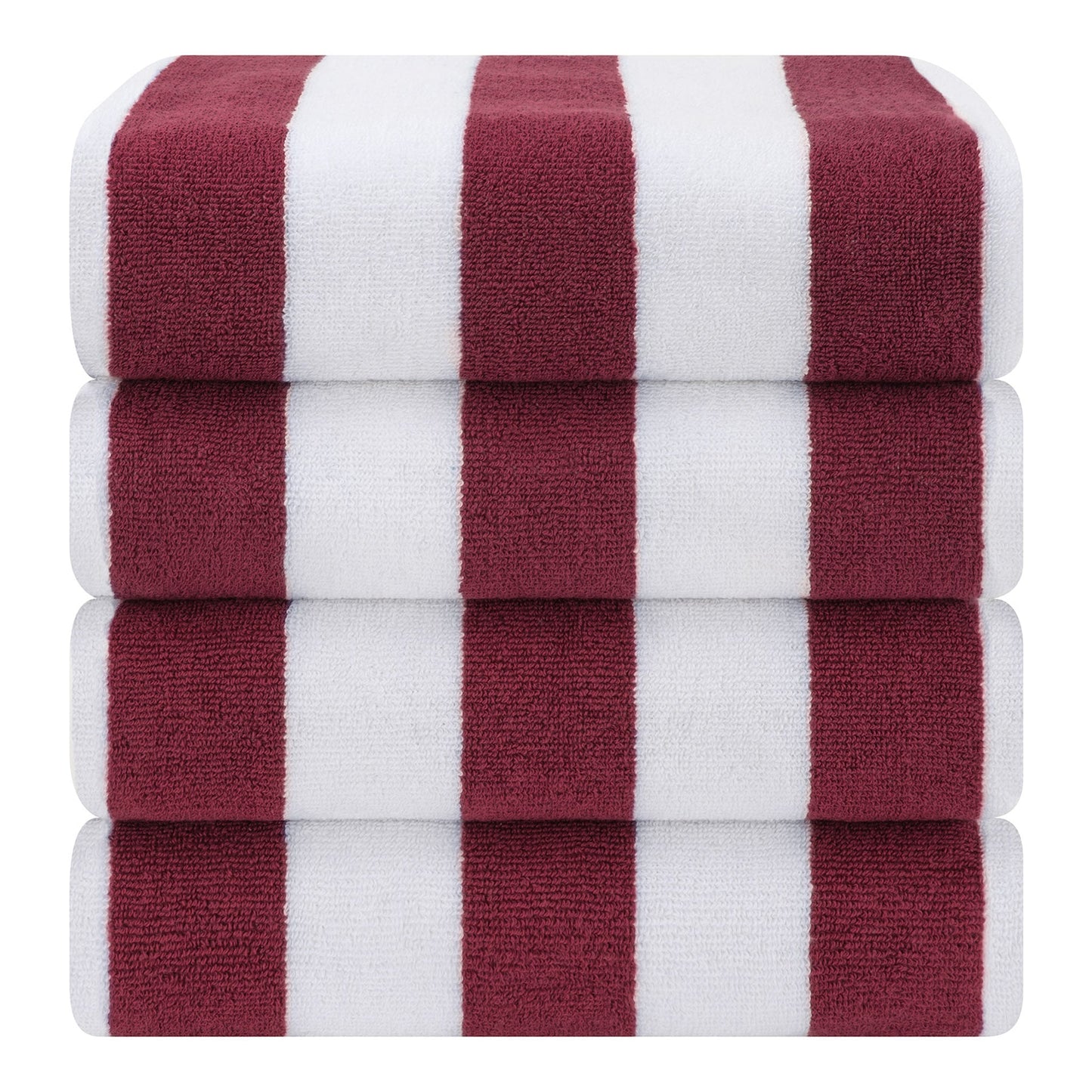 Cabana Striped Cotton Beach Towels 4 Pack