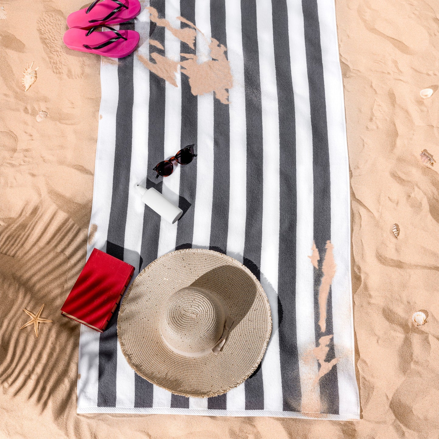Cabana Striped Cotton Beach Towels 4 Pack