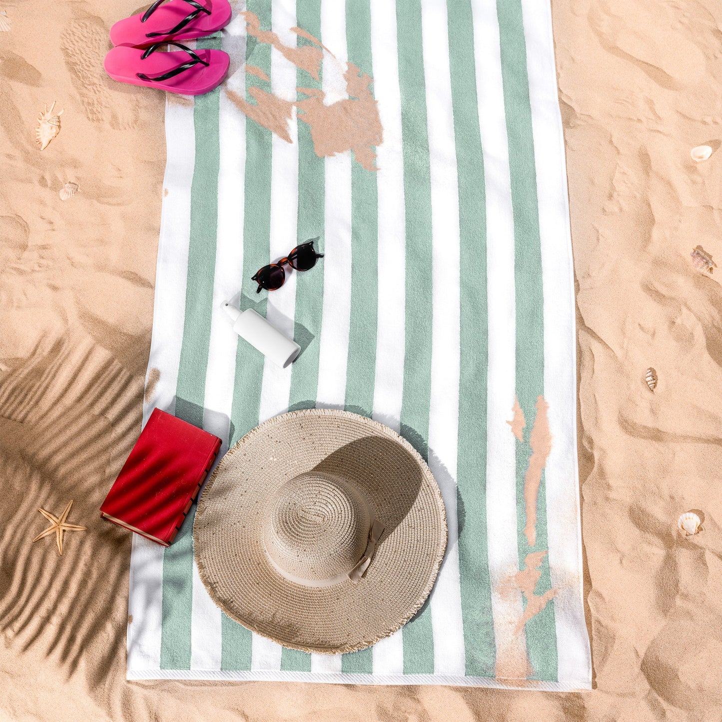 Cabana Striped Cotton Beach Towels 4 Pack